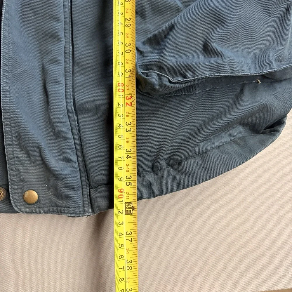 J. Blair Men’s 2XL Blue Barn Coat Plaid Lined Corduroy Collar Chore Jacket
